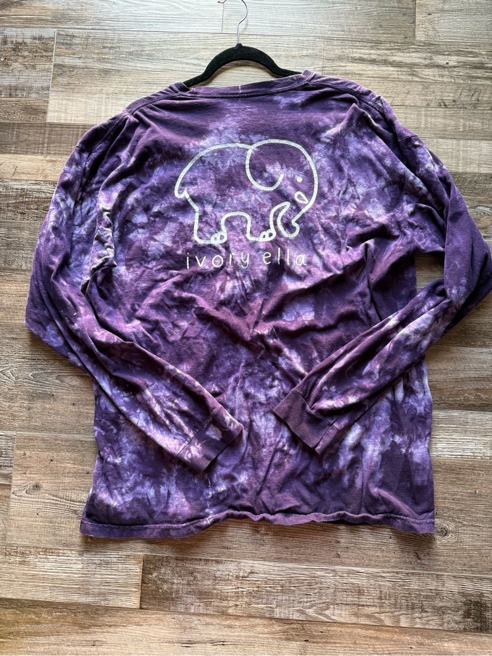 ivory ella Purple Lavender Tie-Dye Long Sleeve Tee
